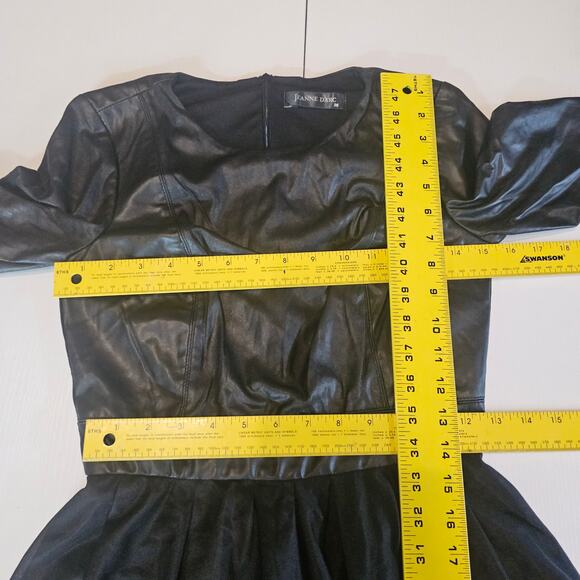 Jeanne D'arc Black Floral Midi Dress Fit & Flare Women's Size 36 6 S 3445 - Picture 5 of 7